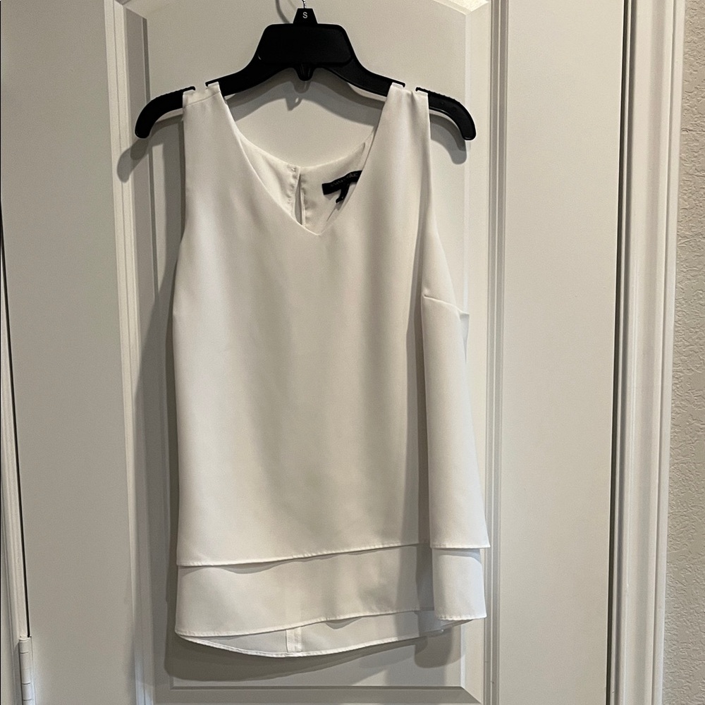 Banana Republic Cream Layered Sleeveless Blouse